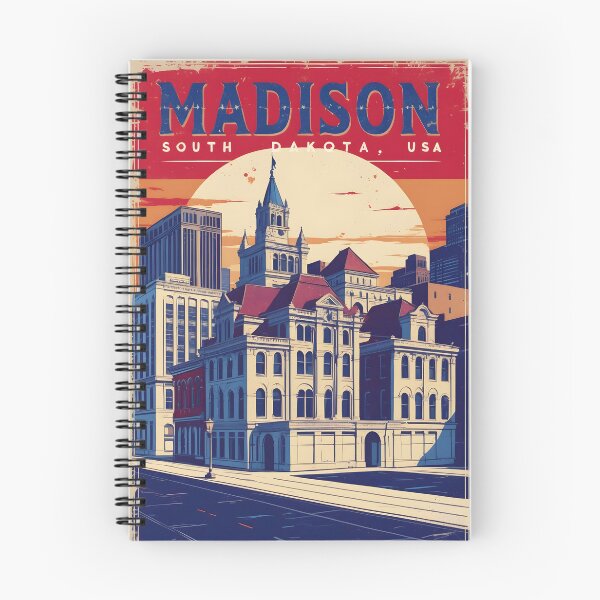 Item preview, Madison South Dakota Vintage Travel Tourism designed and sold by TravelersGems.