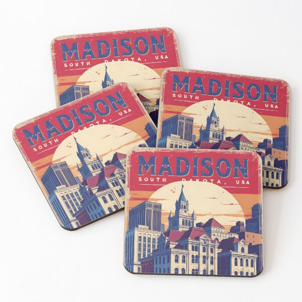 Item preview, Madison South Dakota Vintage Travel Tourism designed and sold by TravelersGems.