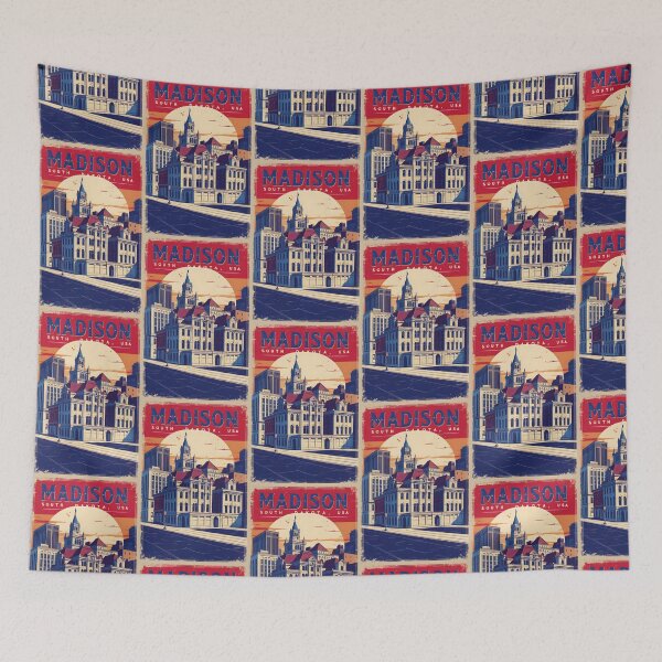 Item preview, Madison South Dakota Vintage Travel Tourism designed and sold by TravelersGems.