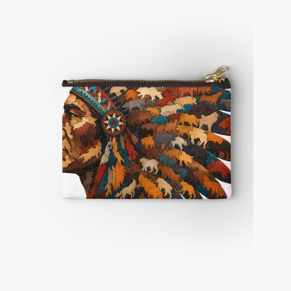 Item preview, Native American Chief Wooden Jigsaw Puzzle Spiritual Animal Art designed and sold by VisualVerseLab.