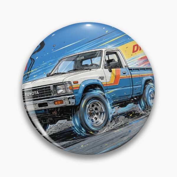 Item preview, Retro Japanese 4x4 Drift Pickup Truck - 80s JDM Off Road Racing Art designed and sold by redkat-4.