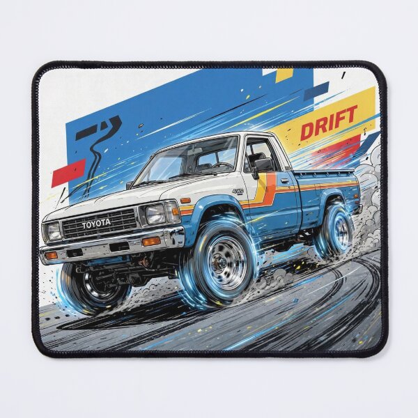 Item preview, Retro Japanese 4x4 Drift Pickup Truck - 80s JDM Off Road Racing Art designed and sold by redkat-4.