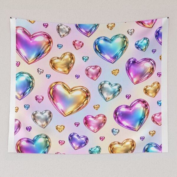 Item preview, Iridescent Metallic Hearts designed and sold by Axokris.