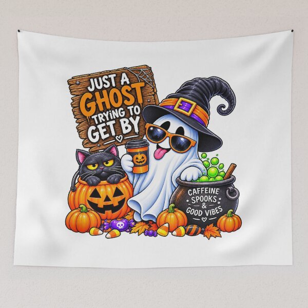Item preview, Funny Ghost Trick or Treat Halloween Spooky Character designed and sold by Phantom Hollow.