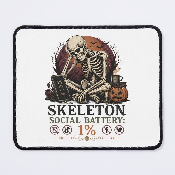 Item preview, Skeleton Social Battery: 1% designed and sold by LiviuGligoros.