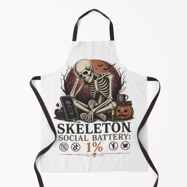 Item preview, Skeleton Social Battery: 1% designed and sold by LiviuGligoros.