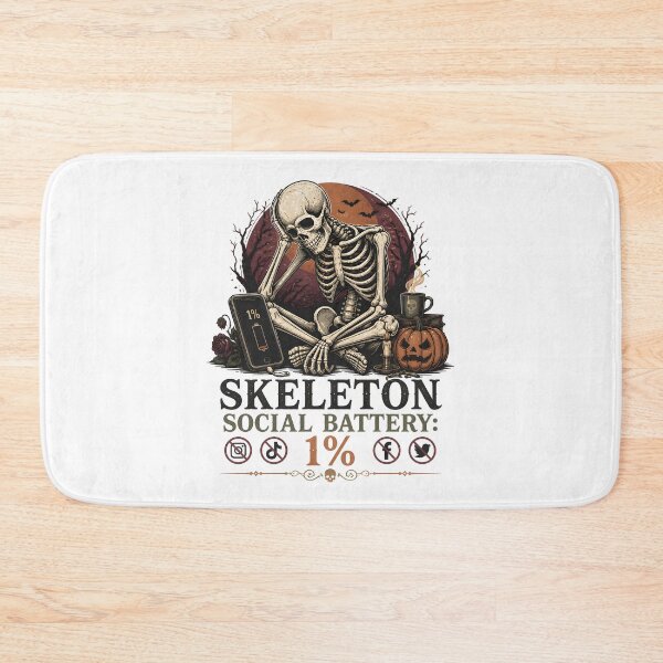 Item preview, Skeleton Social Battery: 1% designed and sold by LiviuGligoros.