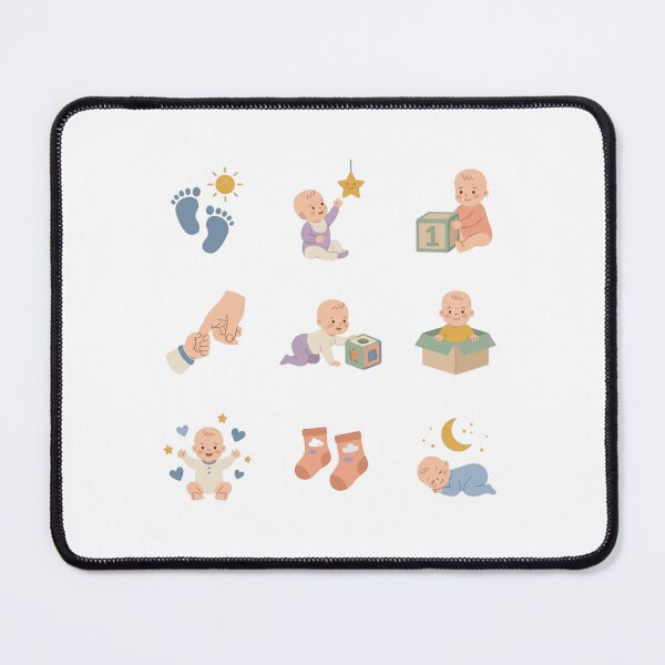 Item preview, Baby Milestone Precious Firsts Vintage Cartoon Nursery Sticker Sheet Pack designed and sold by mood-draftsman.