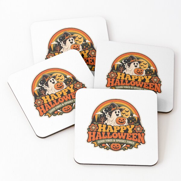 Item preview, Happy Halloween good vibes and spooky times designed and sold by DailyQuestPrint.