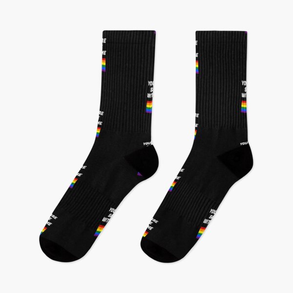 Item preview,  LGBT rights slogan - Gay Pride Rainbow Flag - You Are Safe With Me  designed and sold by Inspirationmotivation.