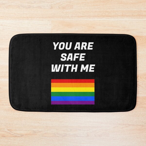 Item preview,  LGBT rights slogan - Gay Pride Rainbow Flag - You Are Safe With Me  designed and sold by Inspirationmotivation.