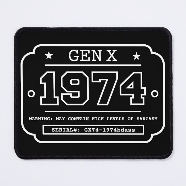 Item preview, 1974 GEN X Badge Vintage Industrial Label Generation X Design Retro Birthday Year designed and sold by HYPNK.