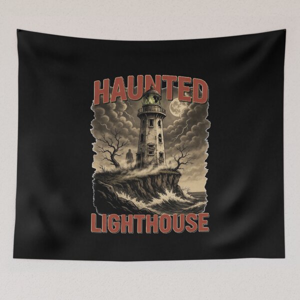 Item preview, Ghostly Coastal Beacon - Haunted Lighthouse  designed and sold by No Excuses Supply.