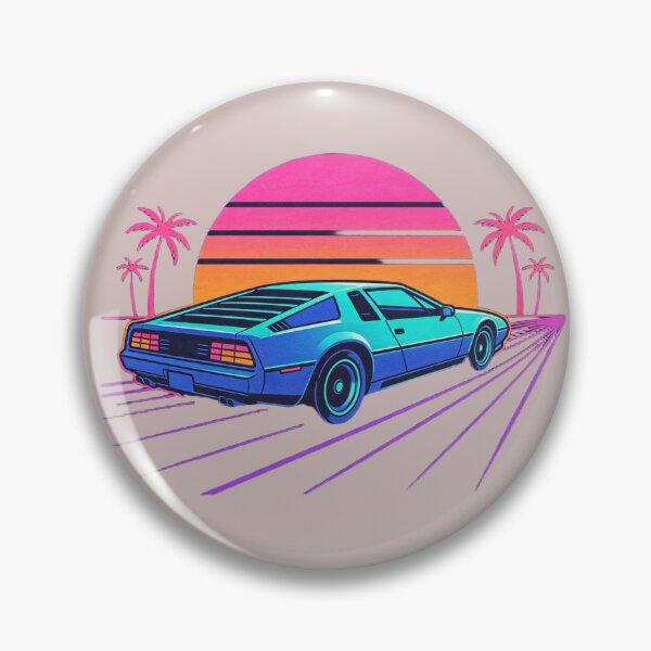 Item preview, retro car at sunset designed and sold by mixoubraw.
