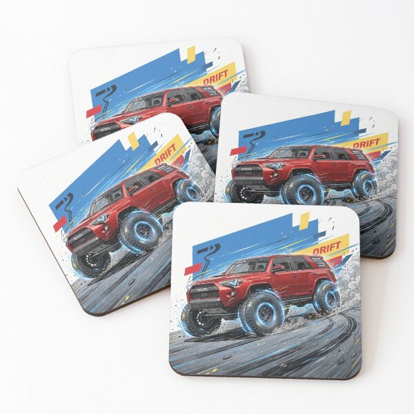 Item preview, Red 4Runner Drift SUV Off Road Racing - Retro 90s Japanese 4x4 Drift Art designed and sold by redkat-4.