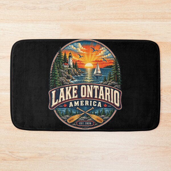 Item preview, Lake Ontario Sunset Lighthouse Sailboat Coastal Art designed and sold by anapldv.