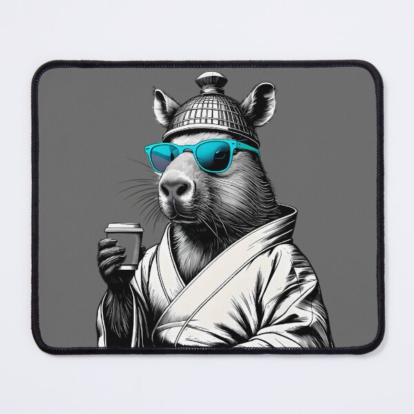 Item preview, Cool Capybara Samurai Coffee Lover designed and sold by Structure-Blue.