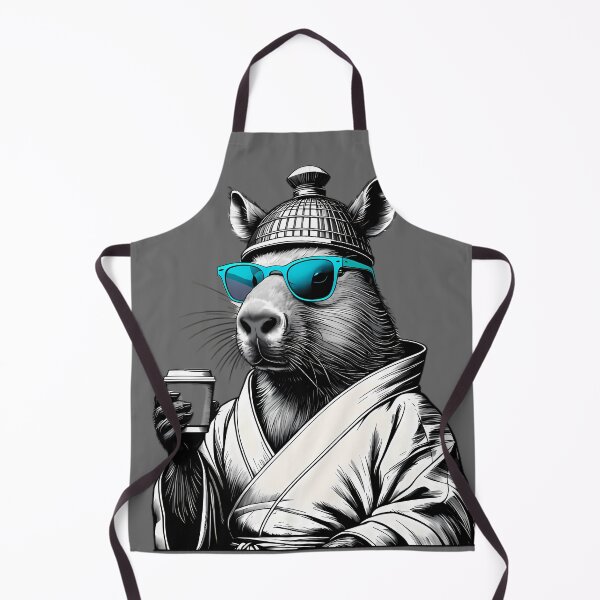 Item preview, Cool Capybara Samurai Coffee Lover designed and sold by Structure-Blue.