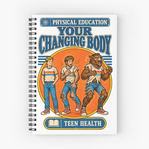 Item preview, Vintage Physical Education Your Changing Body – Retro Werewolf Teen Health Parody designed and sold by WolfmanProphecy.