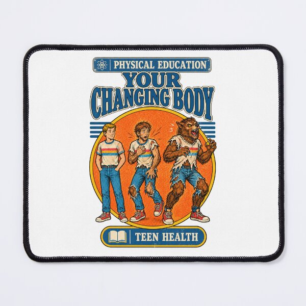 Item preview, Vintage Physical Education Your Changing Body – Retro Werewolf Teen Health Parody designed and sold by WolfmanProphecy.