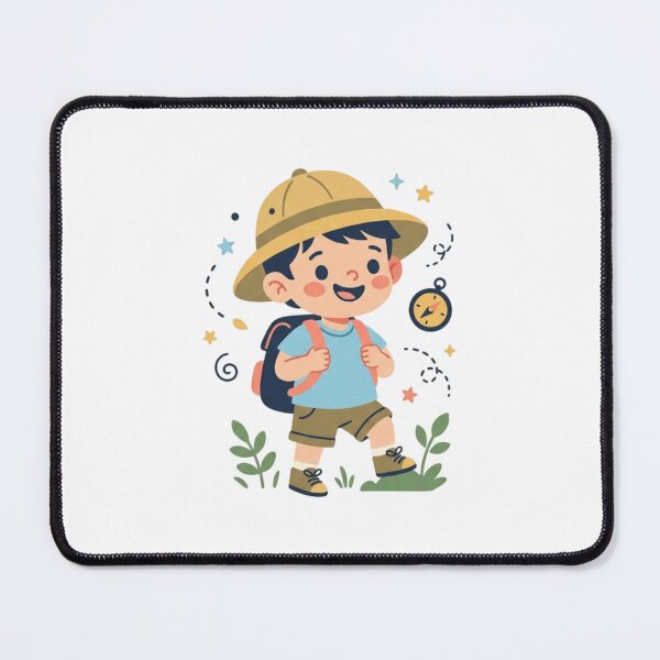 Item preview, Little Explorer Safari Hat Outdoor Hiking Adventure Vintage Cartoon Art designed and sold by mood-draftsman.