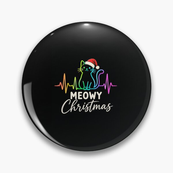 Item preview, christmas cat rainbow neon heartbeat festive holiday art designed and sold by anapldv.