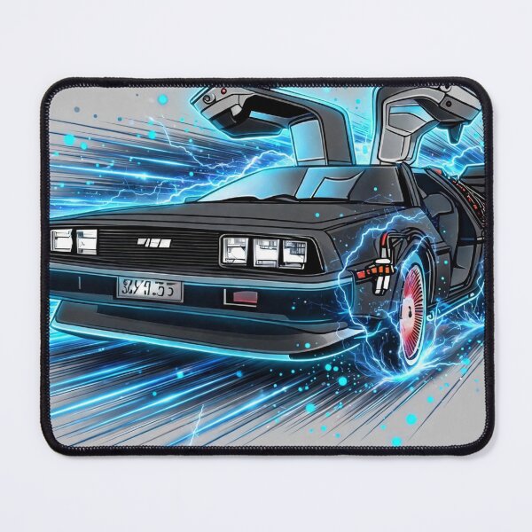 Item preview, Retro Time Machine Gullwing Car - 80s Sci Fi Electric Drift Art designed and sold by redkat-4.
