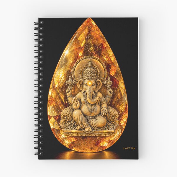 Item preview, Intricate Ganesh Sculpture in Amber Jewel designed and sold by Laeton Designs.