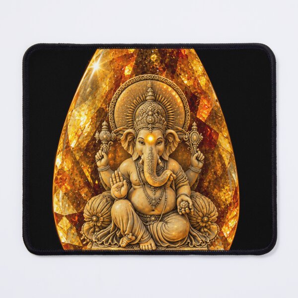Item preview, Intricate Ganesh Sculpture in Amber Jewel designed and sold by Laeton Designs.