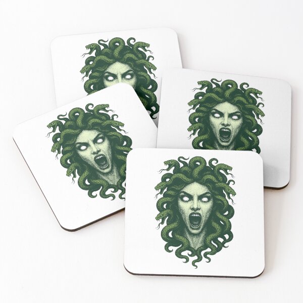 Item preview, Medusa – Green Gorgon Greek Mythology Art designed and sold by xndrlab.