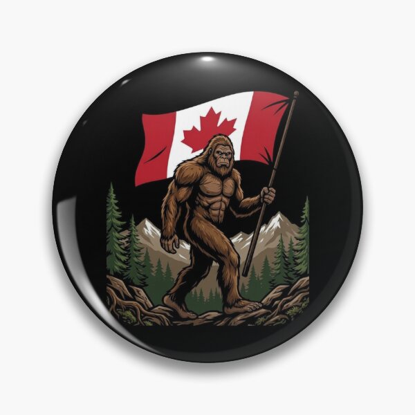Item preview, Bigfoot Canada Flag Sasquatch Mountain Forest Wilderness Canadian Pride Design designed and sold by 519xdesign.