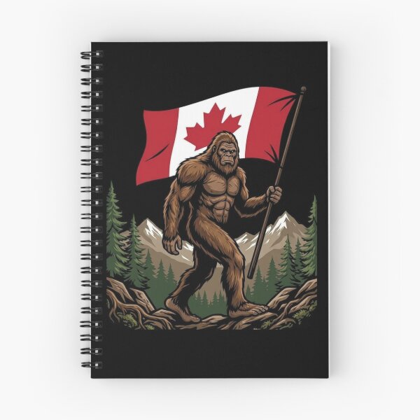 Item preview, Bigfoot Canada Flag Sasquatch Mountain Forest Wilderness Canadian Pride Design designed and sold by 519xdesign.