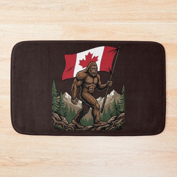 Item preview, Bigfoot Canada Flag Sasquatch Mountain Forest Wilderness Canadian Pride Design designed and sold by 519xdesign.