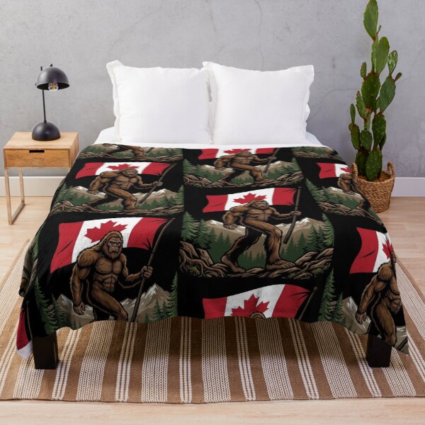 Item preview, Bigfoot Canada Flag Sasquatch Mountain Forest Wilderness Canadian Pride Design designed and sold by 519xdesign.