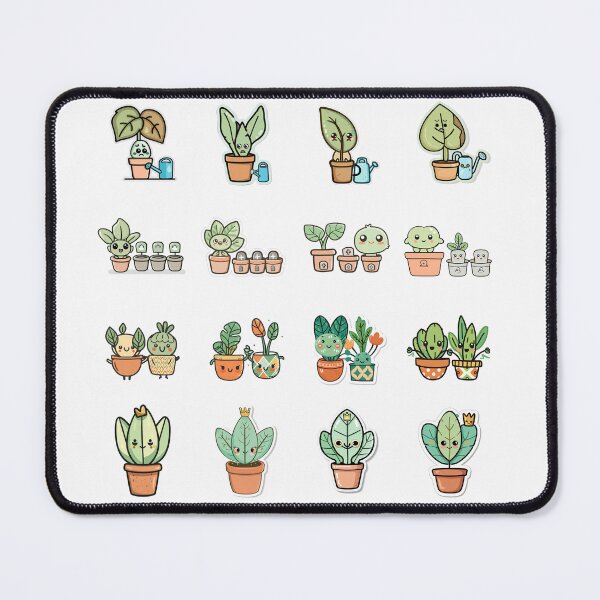 Item preview, Anxious Plant Parent Character Grid Sticker Sheet designed and sold by FashionDollQtr.