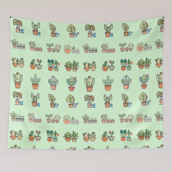 Item preview, Anxious Plant Parent Character Grid Sticker Sheet designed and sold by FashionDollQtr.