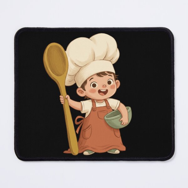 Item preview, Little Chef Giant Wooden Spoon Cute Kid Baker Storybook Art designed and sold by mood-draftsman.