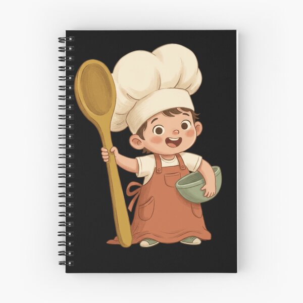Item preview, Little Chef Giant Wooden Spoon Cute Kid Baker Storybook Art designed and sold by mood-draftsman.