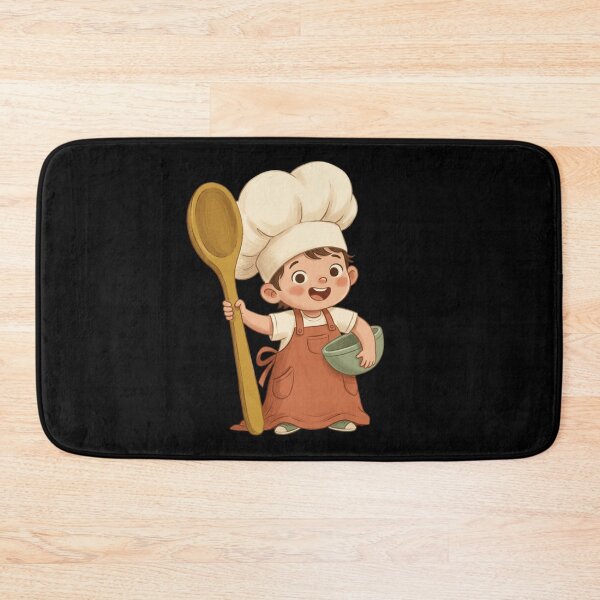 Item preview, Little Chef Giant Wooden Spoon Cute Kid Baker Storybook Art designed and sold by mood-draftsman.