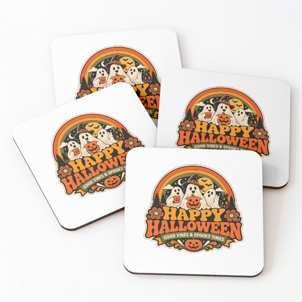 Item preview, Happy Halloween good vibes & spooky times designed and sold by DailyQuestPrint.
