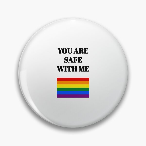 Item preview, LGBT rights slogan - Gay Pride Rainbow Flag - You Are Safe With Me designed and sold by Inspirationmotivation.