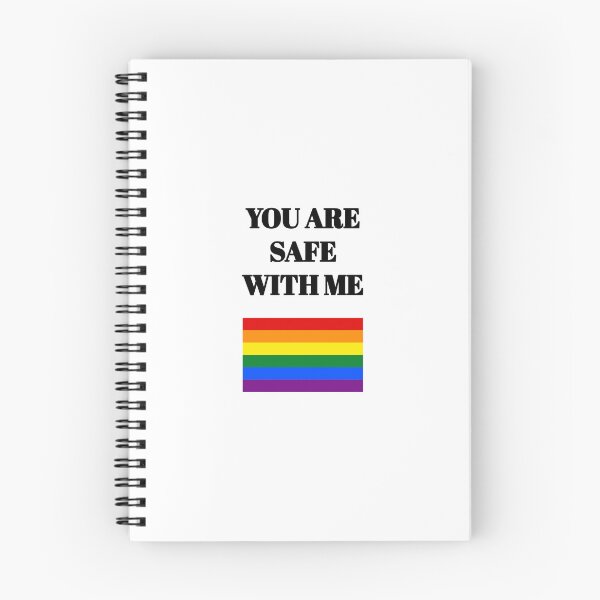 Item preview, LGBT rights slogan - Gay Pride Rainbow Flag - You Are Safe With Me designed and sold by Inspirationmotivation.
