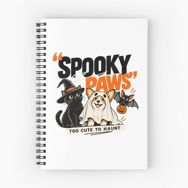 Item preview, Spooky Paws Halloween Ghost Dog and Witch Cat designed and sold by zzz888.