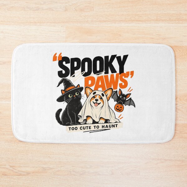 Item preview, Spooky Paws Halloween Ghost Dog and Witch Cat designed and sold by zzz888.