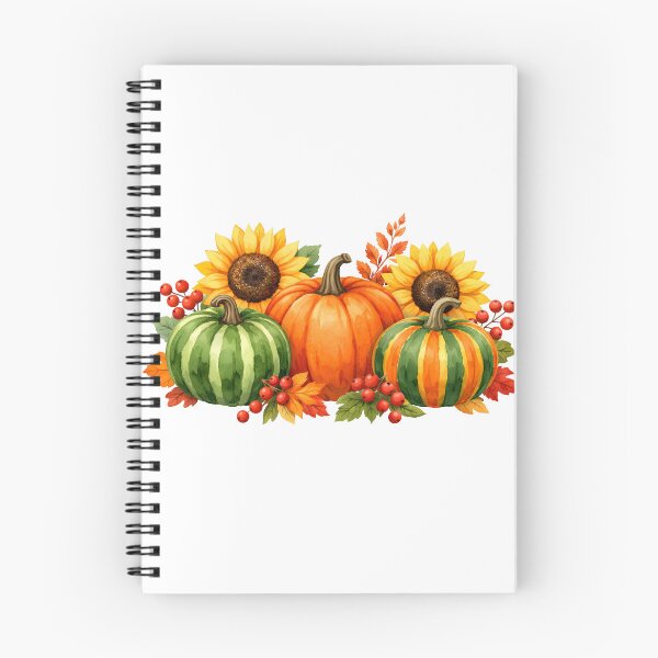 Item preview, Watercolor Autumn Pumpkins, Sunflowers and Berries  designed and sold by silviaol.