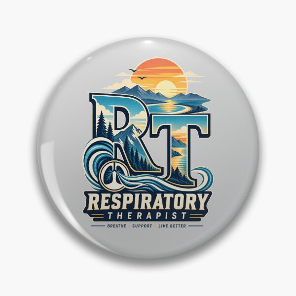 Item preview, Vintage Sunset Mountain RT Respiratory Therapist designed and sold by ClinicalHubs.
