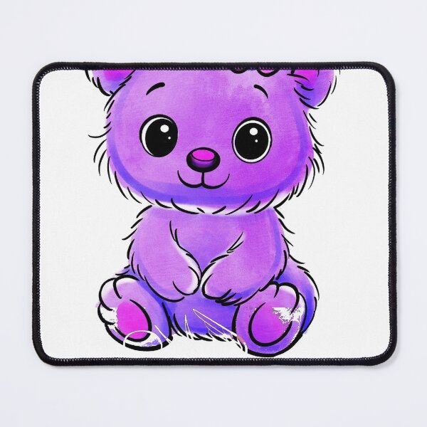 Item preview, Purple Kawaii Bear Sticker by Storey Art designed and sold by Storey Art.