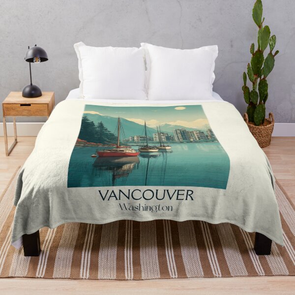 Item preview, Vancouver Washington Vintage Travel Poster | Columbia River Art designed and sold by TuncGK.