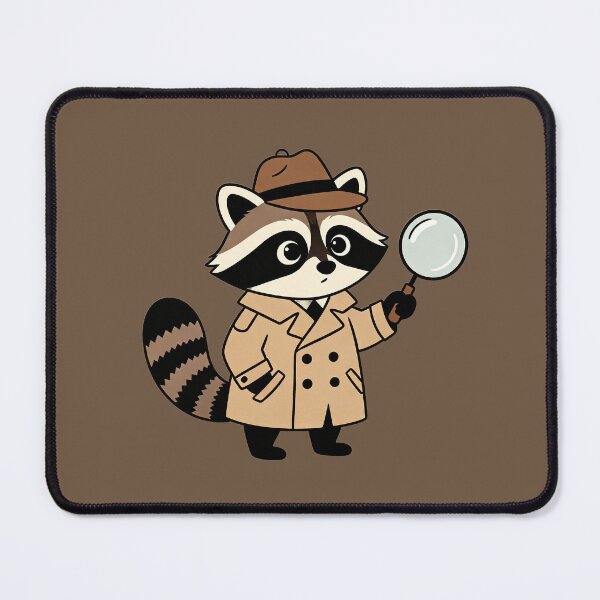 Item preview, detective raccoon designed and sold by mixoubraw.