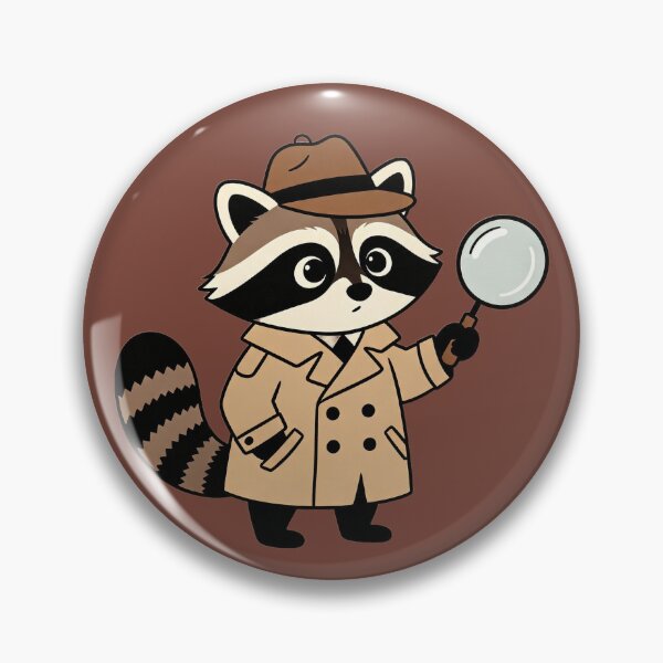 Item preview, detective raccoon designed and sold by mixoubraw.